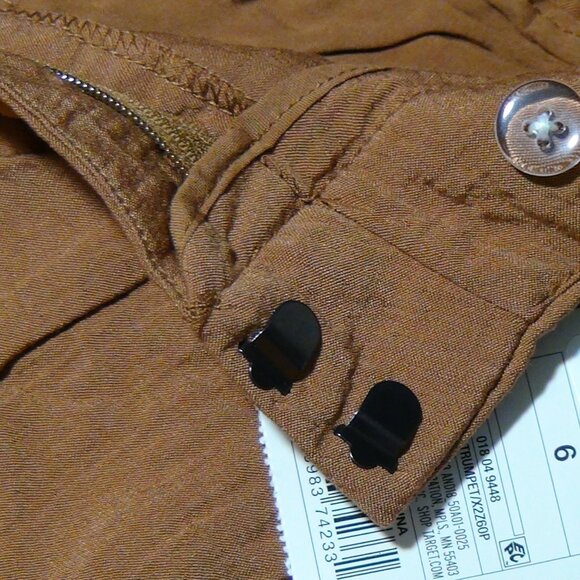 A New Day Womens High Rise Wide Leg Casual Pants Brown Brass Pockets Size 6 - Picture 5 of 16